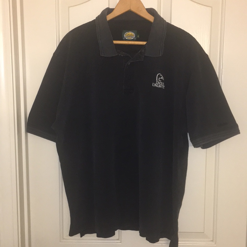 Vintage Cabelas Ducks Unlimited Polo shirt. Black